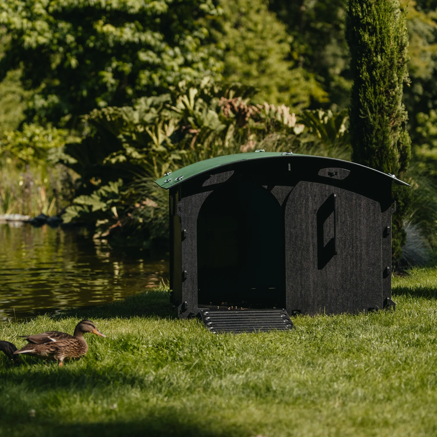 large plastic duck house
